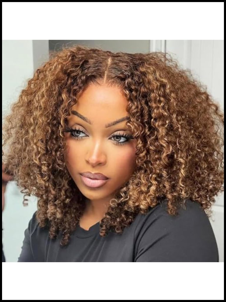 14 Inch Curly Bob Wig Human Hair 13x4 Hd Lace Front Wig 200% Density Pre